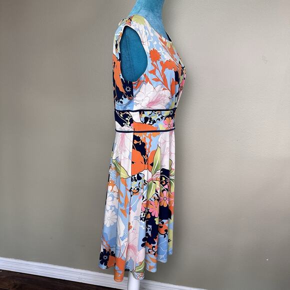 London Times Women 12 knee length Stretch Retro 70s Colorful Excellent! - Picture 4 of 15